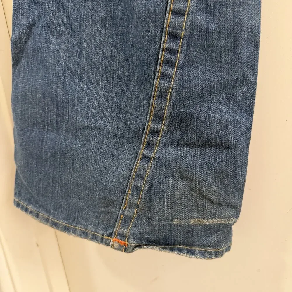 True Religion Joey Distressed Patchwork Flare Jeans Mens 33x33 Vintage Y2K